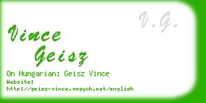 vince geisz business card